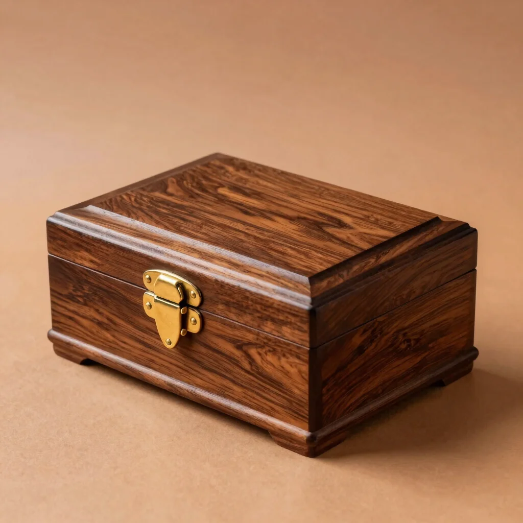 Carved Mahogany Keepsake Box