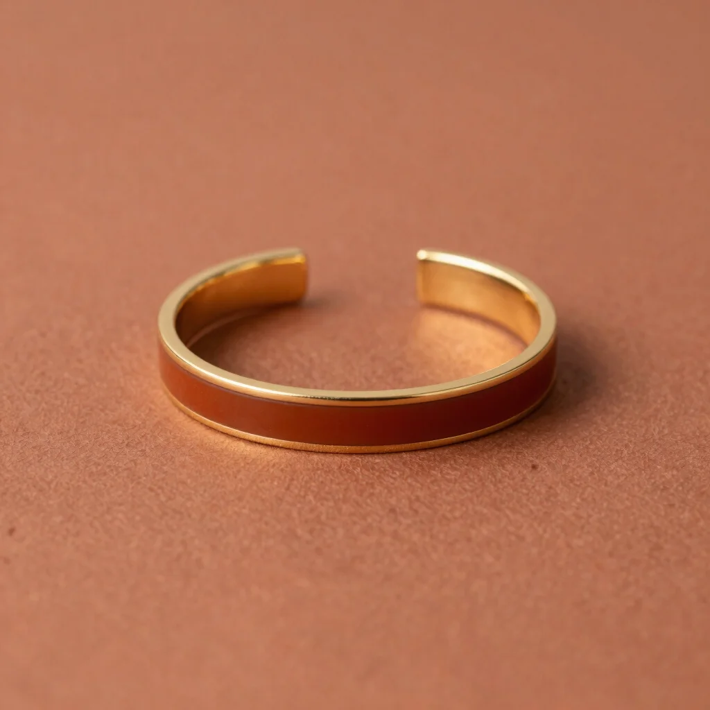 Stacked Gold & Terracotta Cuff